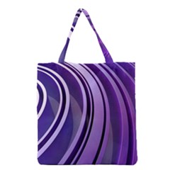 Circle Concentric Render Metal Grocery Tote Bag by HermanTelo