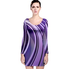 Circle Concentric Render Metal Long Sleeve Velvet Bodycon Dress