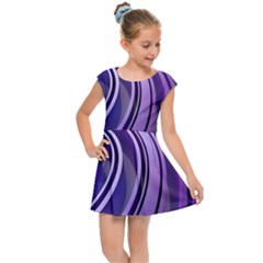 Circle Concentric Render Metal Kids  Cap Sleeve Dress