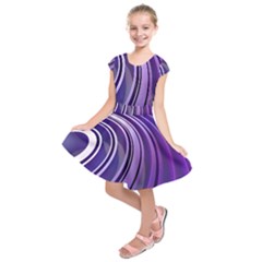 Circle Concentric Render Metal Kids  Short Sleeve Dress