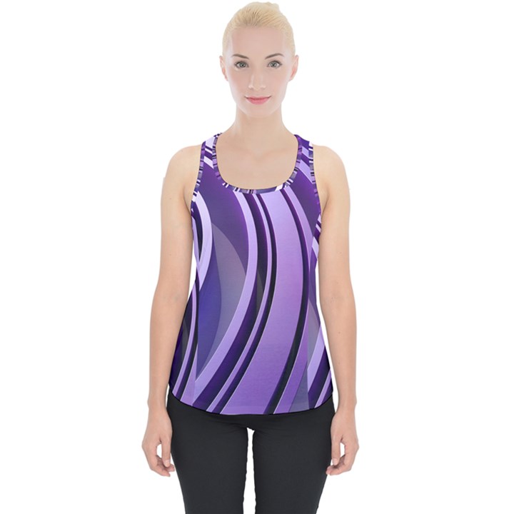 Circle Concentric Render Metal Piece Up Tank Top