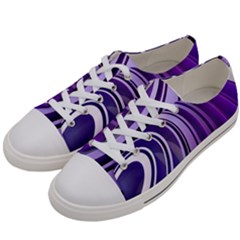 Circle Concentric Render Metal Women s Low Top Canvas Sneakers