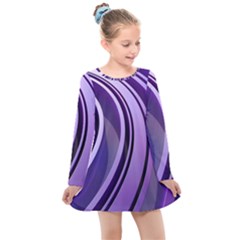 Circle Concentric Render Metal Kids  Long Sleeve Dress by HermanTelo