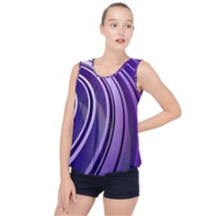 Circle Concentric Render Metal Bubble Hem Chiffon Tank Top by HermanTelo