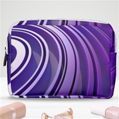 Circle Concentric Render Metal Make Up Pouch (medium)