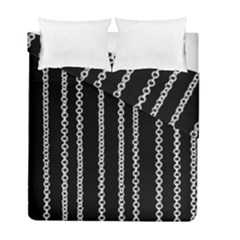 Chains Black Design Metal Iron Duvet Cover Double Side (full/ Double Size)