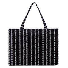 Chains Black Design Metal Iron Zipper Medium Tote Bag