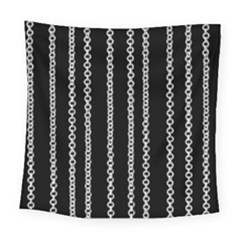 Chains Black Design Metal Iron Square Tapestry (large) by HermanTelo