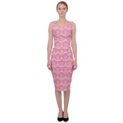 Damask Floral Design Seamless Sleeveless Pencil Dress