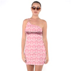 Damask Floral Design Seamless One Soulder Bodycon Dress