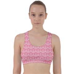 Damask Floral Design Seamless Back Weave Sports Bra