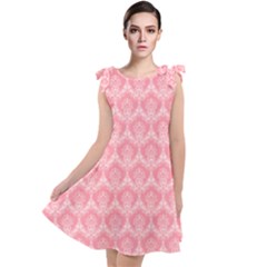 Damask Floral Design Seamless Tie Up Tunic Dress by HermanTelo