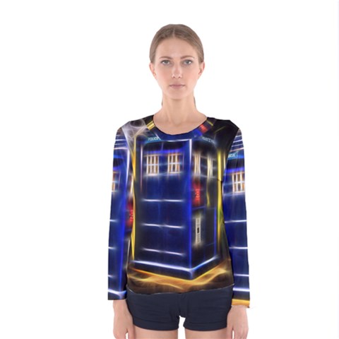 Famous Blue Police Box Women s Long Sleeve Tee by HermanTelo