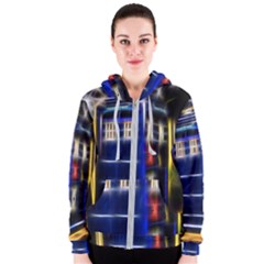 Famous Blue Police Box Women s Zipper Hoodie by HermanTelo