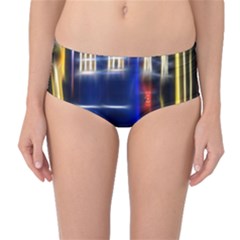 Famous Blue Police Box Mid-waist Bikini Bottoms