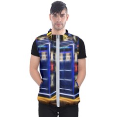 Famous Blue Police Box Men s Puffer Vest