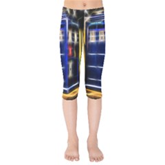 Famous Blue Police Box Kids  Capri Leggings  by HermanTelo