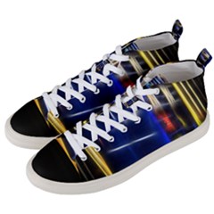 Famous Blue Police Box Men s Mid-top Canvas Sneakers by HermanTelo