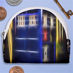 Famous Blue Police Box Horseshoe Style Canvas Pouch by HermanTelo