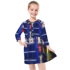 Famous Blue Police Box Kids  Quarter Sleeve Shirt Dress