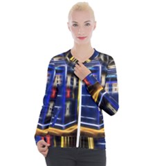 Famous Blue Police Box Casual Zip Up Jacket