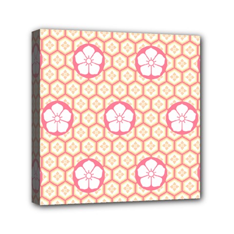 Floral Design Seamless Wallpaper Mini Canvas 6  X 6  (stretched) by HermanTelo