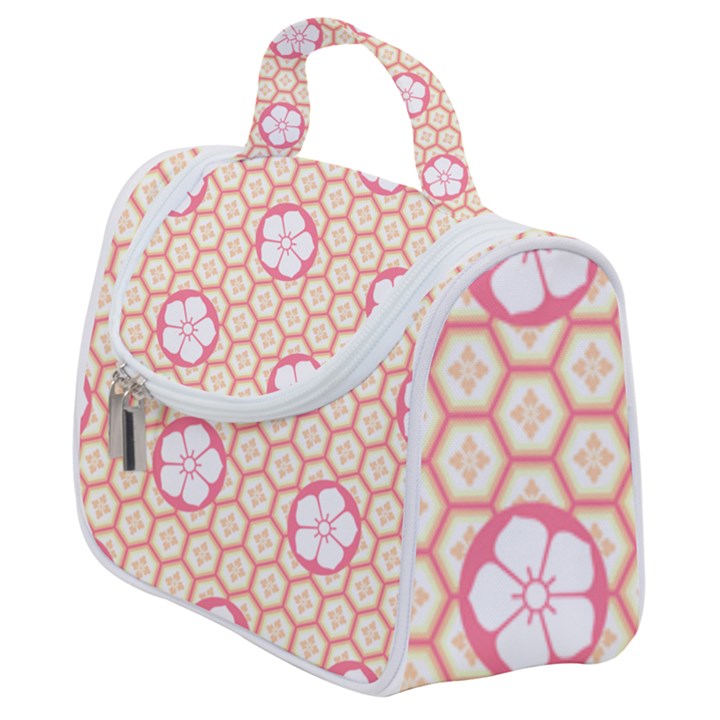 Floral Design Seamless Wallpaper Satchel Handbag