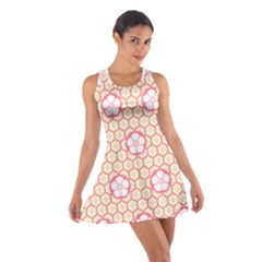 Floral Design Seamless Wallpaper Cotton Racerback Dress