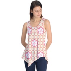 Floral Design Seamless Wallpaper Sleeveless Tunic