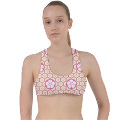 Floral Design Seamless Wallpaper Criss Cross Racerback Sports Bra by HermanTelo