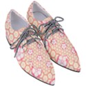 Floral Design Seamless Wallpaper Pointed Oxford Shoes View3