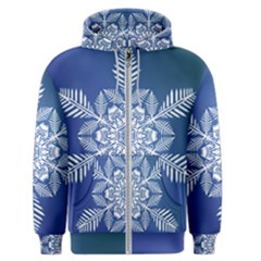 Flake Crystal Snow Winter Ice Men s Zipper Hoodie