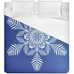 Flake Crystal Snow Winter Ice Duvet Cover (king Size) by HermanTelo