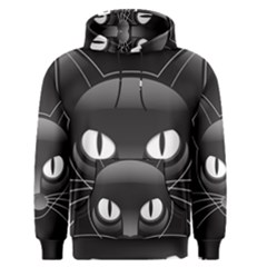 Grey Eyes Kitty Cat Men s Pullover Hoodie