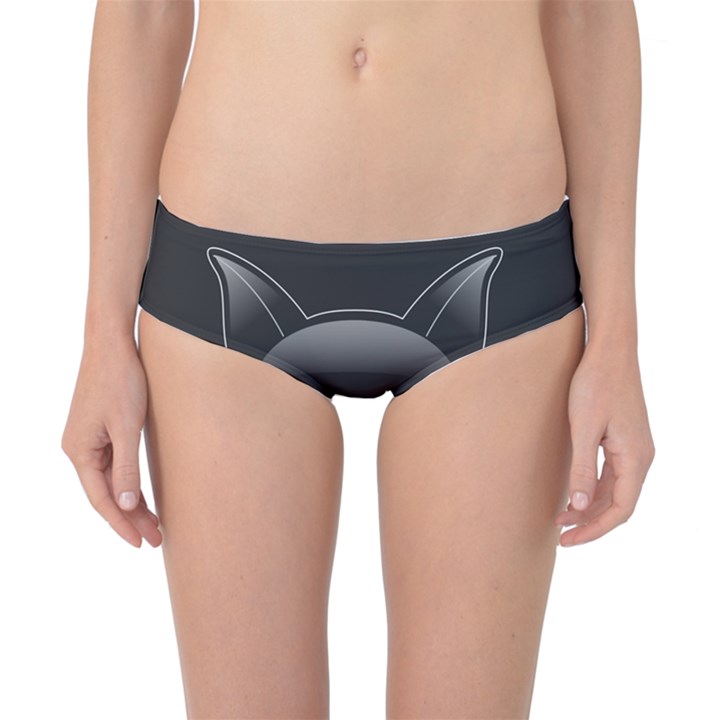 Grey Eyes Kitty Cat Classic Bikini Bottoms