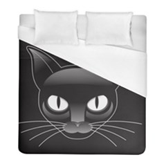 Grey Eyes Kitty Cat Duvet Cover (full/ Double Size)