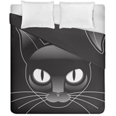 Grey Eyes Kitty Cat Duvet Cover Double Side (california King Size)