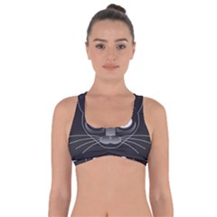 Grey Eyes Kitty Cat Got No Strings Sports Bra by HermanTelo