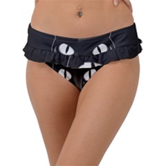 Grey Eyes Kitty Cat Frill Bikini Bottom