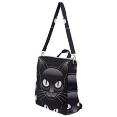 Grey Eyes Kitty Cat Crossbody Backpack