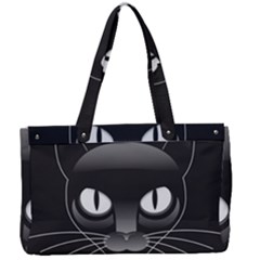 Grey Eyes Kitty Cat Canvas Work Bag