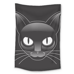 Grey Eyes Kitty Cat Large Tapestry