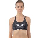 Grey Eyes Kitty Cat Back Web Sports Bra View1