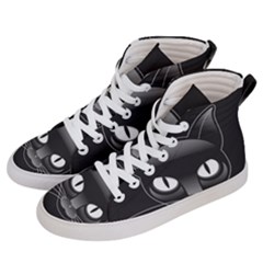 Grey Eyes Kitty Cat Men s Hi-top Skate Sneakers by HermanTelo