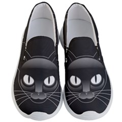 Grey Eyes Kitty Cat Men s Lightweight Slip Ons