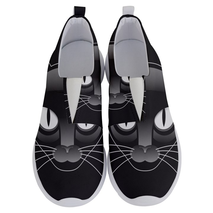 Grey Eyes Kitty Cat No Lace Lightweight Shoes