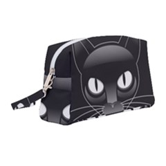 Grey Eyes Kitty Cat Wristlet Pouch Bag (medium) by HermanTelo