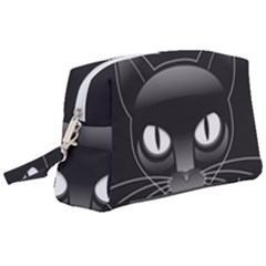 Grey Eyes Kitty Cat Wristlet Pouch Bag (large)