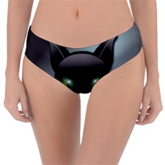 Green Eyes Kitty Cat Reversible Classic Bikini Bottoms