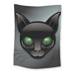 Green Eyes Kitty Cat Medium Tapestry